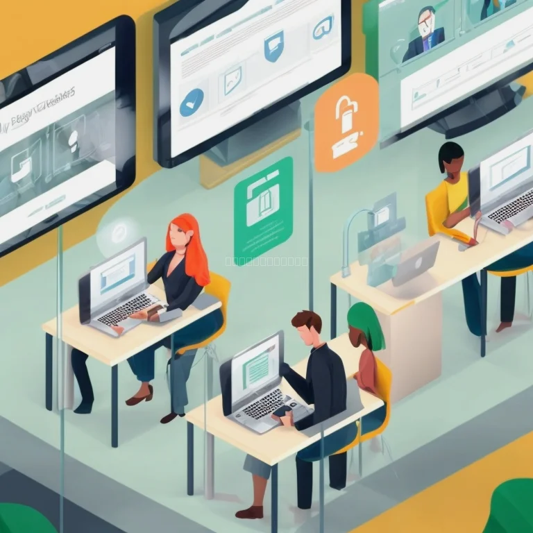 People learning safe digital habits